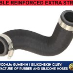 Zamjensko crijevo hladnjaka motora HYUNDAI ACCENT / COUPE / ELANTRA / GETZ MATRIX, KIA RIO / CERATO, 2548026000, 2548026001, 254802600 PH, 254802600 P.H., 25480 26000