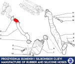 Replacement upper turbo hose FIAT STILO 1.9 JTD, 51718041, 46808669 - Image 2