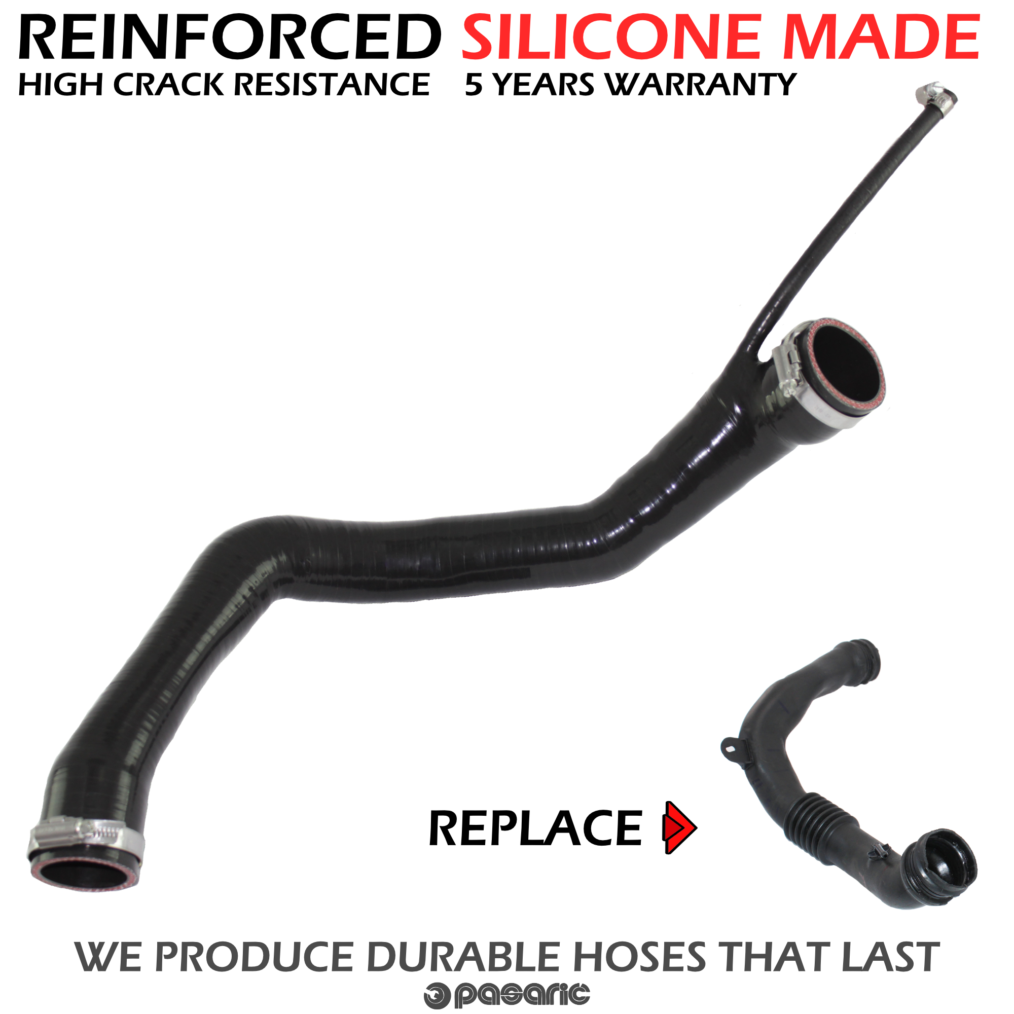 Replacement intercooler hose RENAULT MEGANE II 2.0 DCI / SCENIC II 2.0 DCI, 8200907828, 8200497288